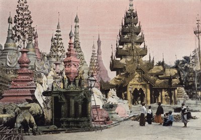 Rangoon, Shwedagon Pagoda by European Photographer